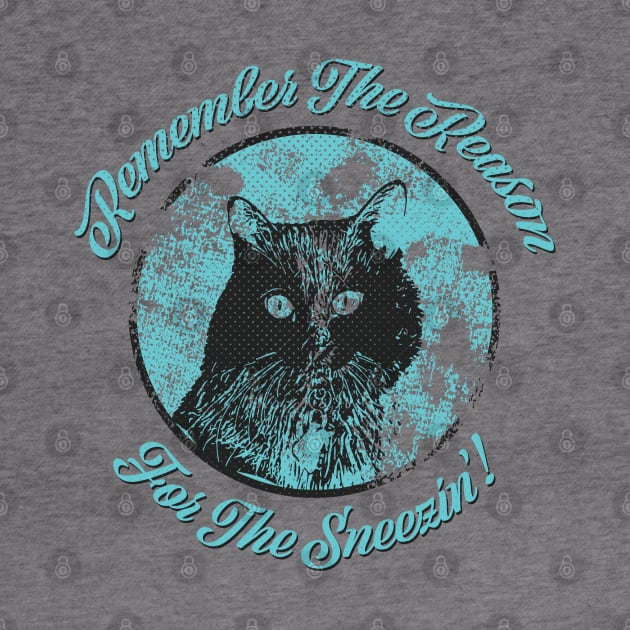 Vintage Retro Cat Allergy Quote by Commykaze